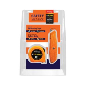 Hi Vis Orange Safety Multi Pack Tape and Knife