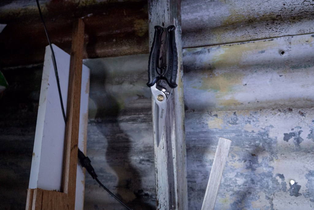 Hang your Black Panther Industrial Snips on a hook to keep them off dirty surfaces and within easy reach.