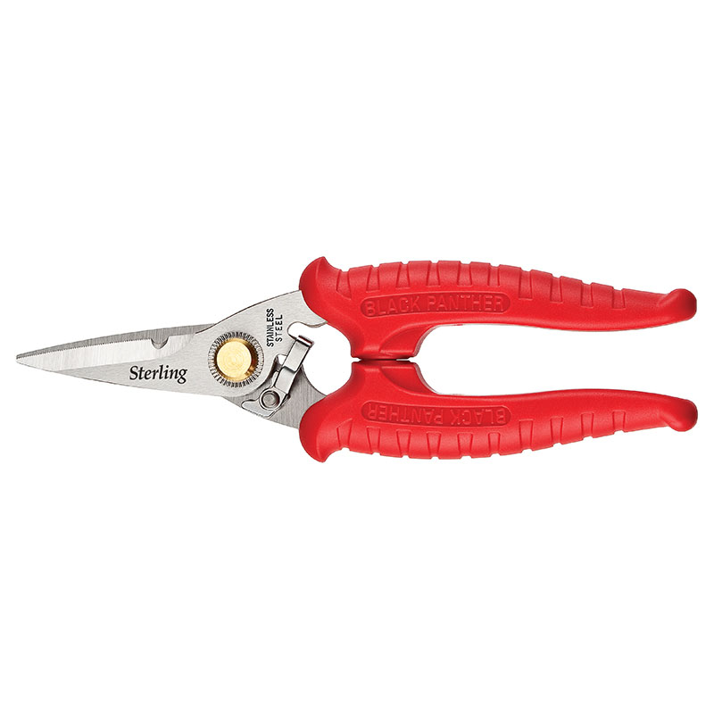 185mm Black Panther Red Hi Tensile Industrial Snips